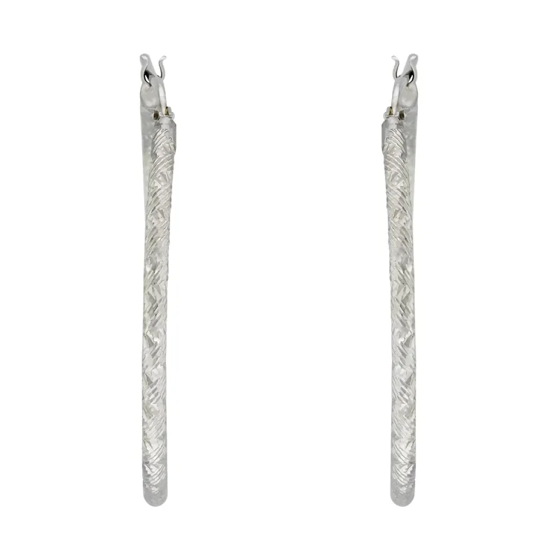 Candongas en plata Ley 925 con visos, Tubo, 2 mm. de ancho, de la coleccion Sueños